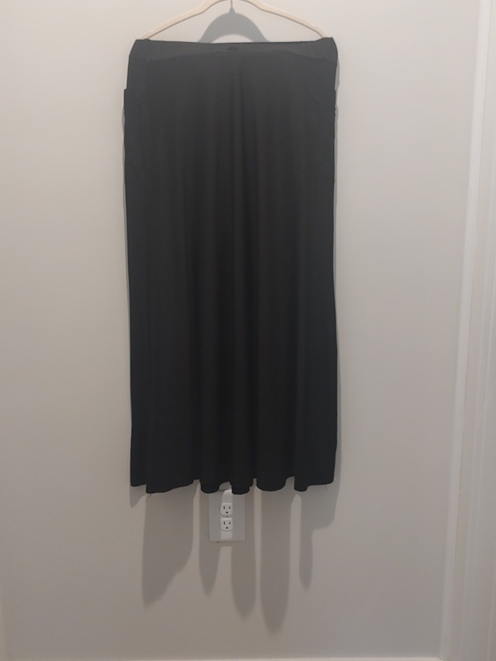 Flowy Black Maxi Skirt Lightweight Gothic Business Casual  Dark Academia Soft